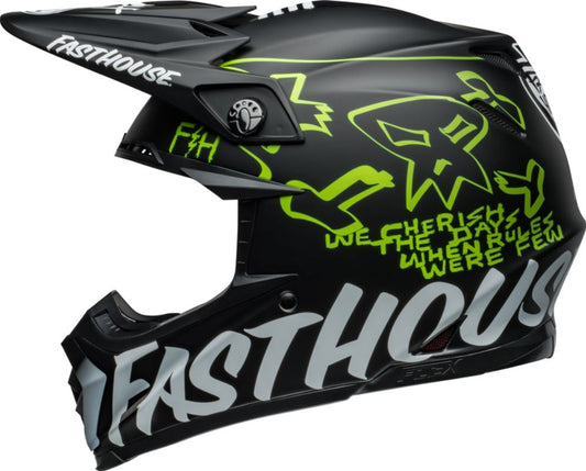 BELL Moto-9S Flex Fasthouse MC Core Matte Black/Yellow