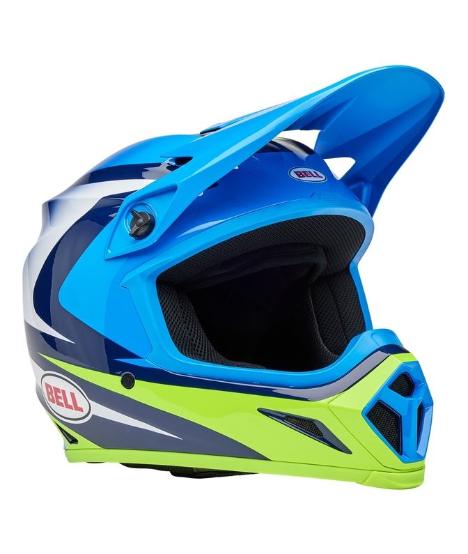 BELL MX-9 Mips Jackal Gloss Blue/Hi-Viz Yellow