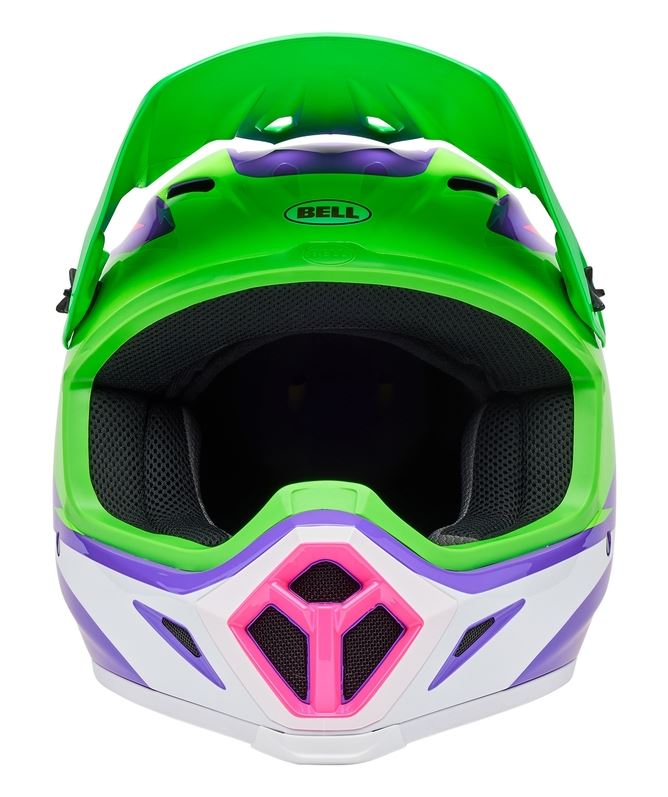 BELL MX-9 Mips Jackal Gloss Hi-Viz Green Purple