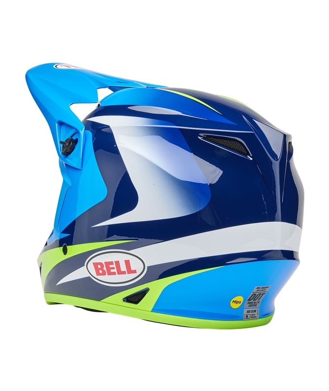 BELL MX-9 Mips Jackal Gloss Blue/Hi-Viz Yellow