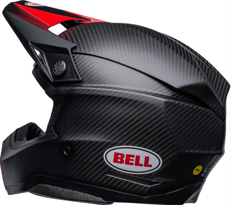 BELL Moto-10 Spherical Mips Helmet - Satin/Gloss Black/Red