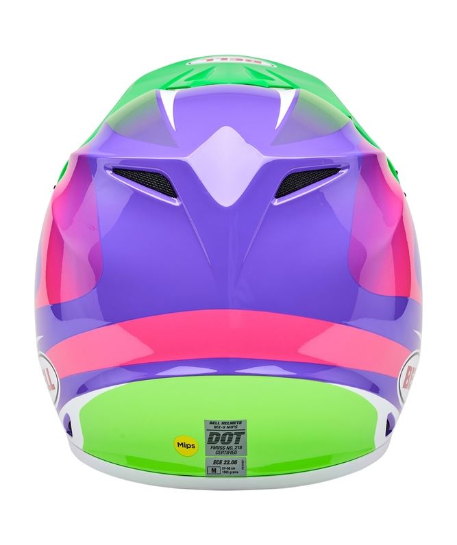 BELL MX-9 Mips Jackal Gloss Hi-Viz Green Purple