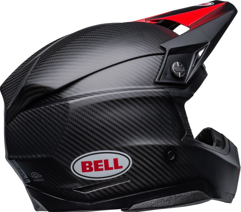 BELL Moto-10 Spherical Mips Helmet - Satin/Gloss Black/Red