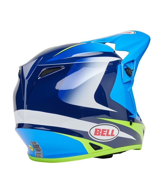 BELL MX-9 Mips Jackal Gloss Blue/Hi-Viz Yellow