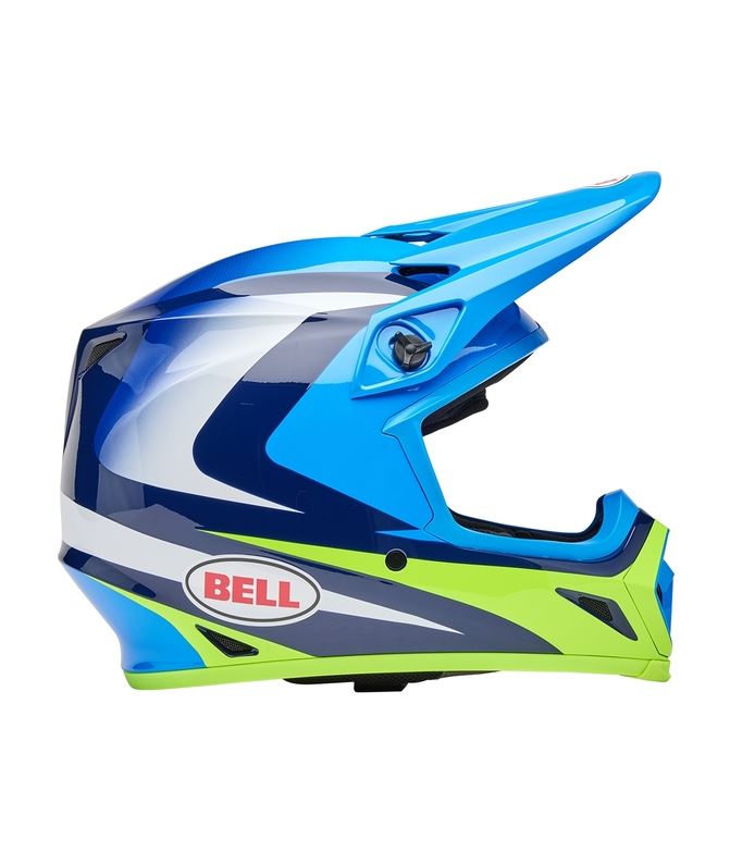 BELL MX-9 Mips Jackal Gloss Blue/Hi-Viz Yellow