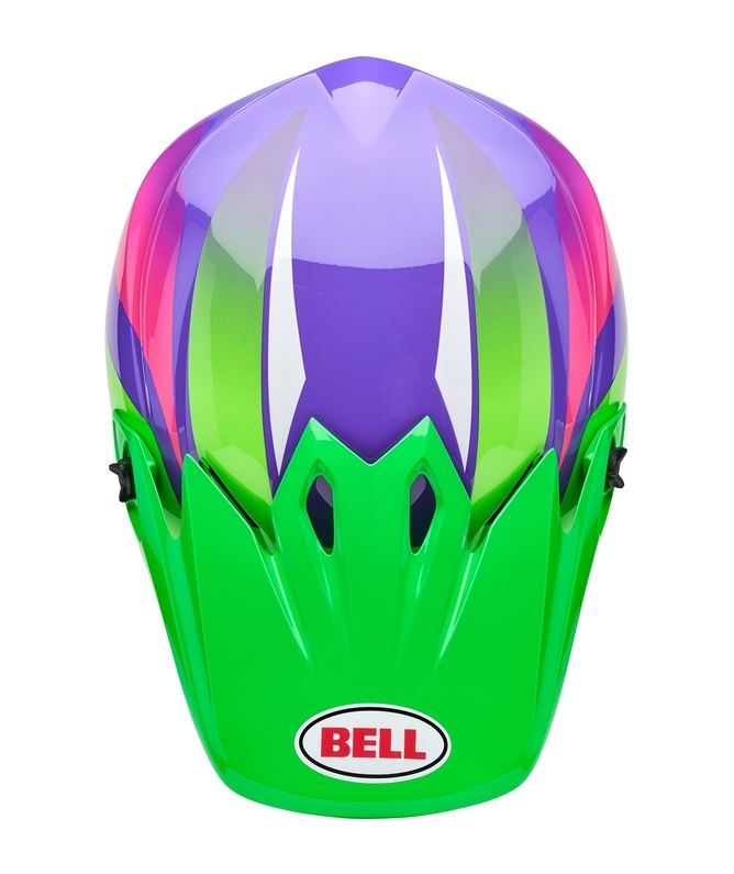 BELL MX-9 Mips Jackal Gloss Hi-Viz Green Purple